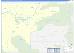 Grand Junction Metro Area Wall Map Basic Style 2024